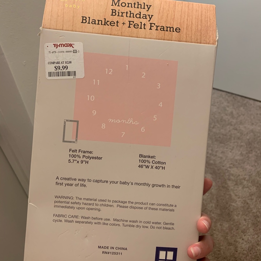 Baby girl/ girl decor and month blanket!